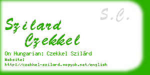 szilard czekkel business card